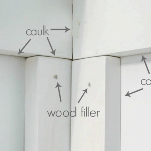 Fill cracks, holes, and voids with putty or caulk