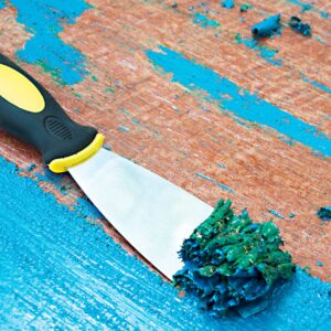 Scrape and sand to remove old paint